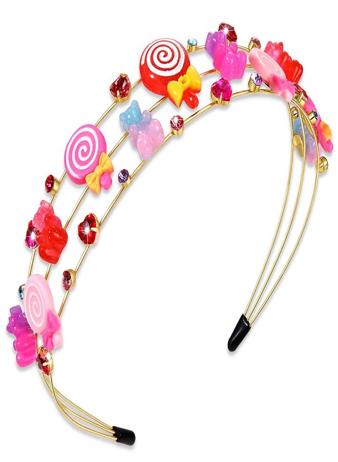 NVENF Candy Headband Costume Accessories Christmas Candy Cane Lollipop Headband Costume Halloween Holiday Christmas Outfits for Women Gifts (Pattern G) - Image 1
